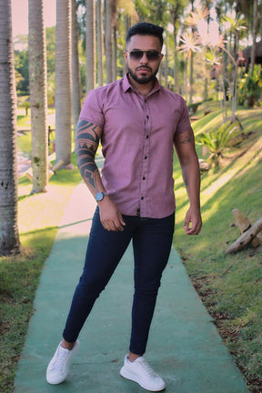 Camisa Slim Fit Antália Algodão Premium