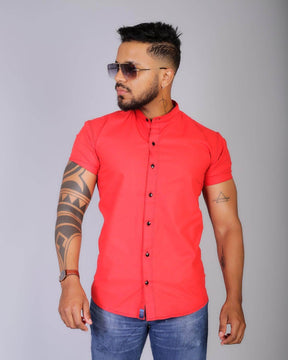 Camisa slim fit Gola padre Mesquita Vermelha